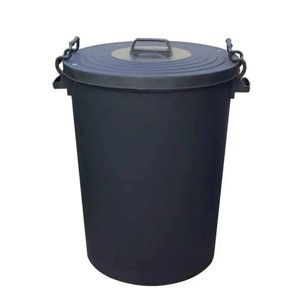 110L Clip Bin with Lid Black - Honesty Sales