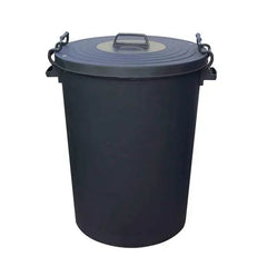 110L Clip Bin with Lid Black - Honesty Sales