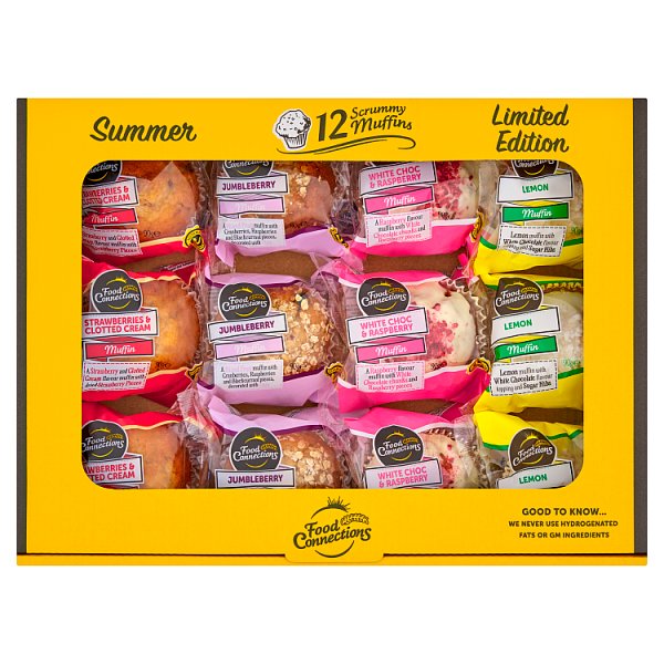 Food Connections Limited Edition Summer 12 Scrummy Muffins (12 x Sgl)
