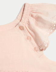 2pc Pure Cotton Broderie Outfit (0 Mths-3 Yrs) Honesty Sales