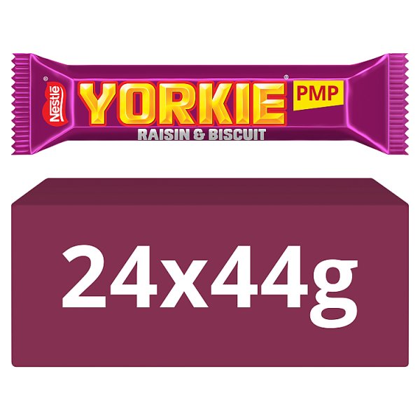 Yorkie Raisin & Biscuit Chocolate Bar 44g (24 x 44g)