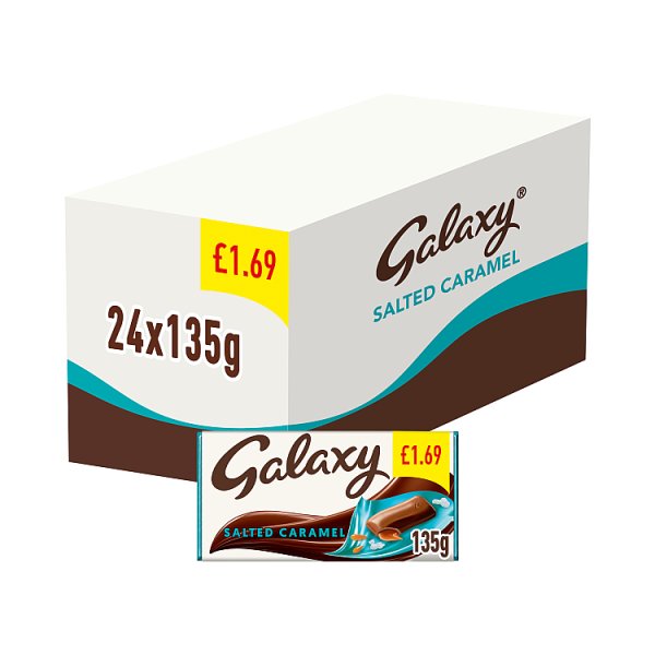 Galaxy Salted Caramel & Milk Chocolate Block Bar £1.69 PMP 135g (24 x 135g)