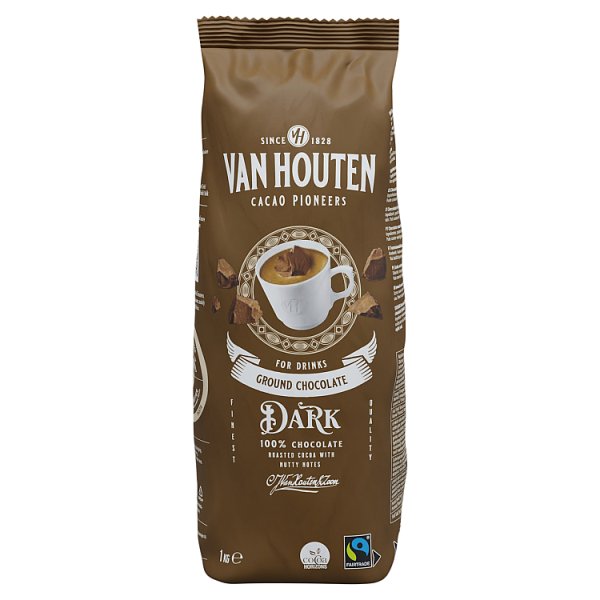 Van Houten Dark Ground Chocolate 1kg (10 x 1kg)