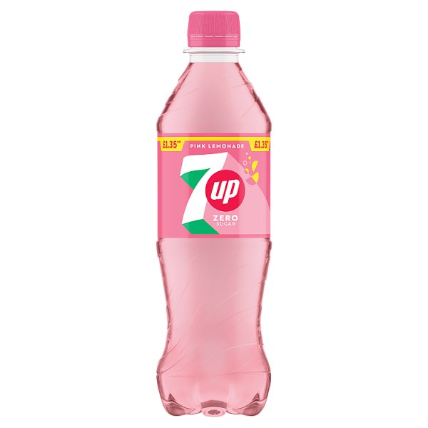 7Up Zero Sugar Pink Lemonade Bottle PMP 500ml (12 x 500ml)