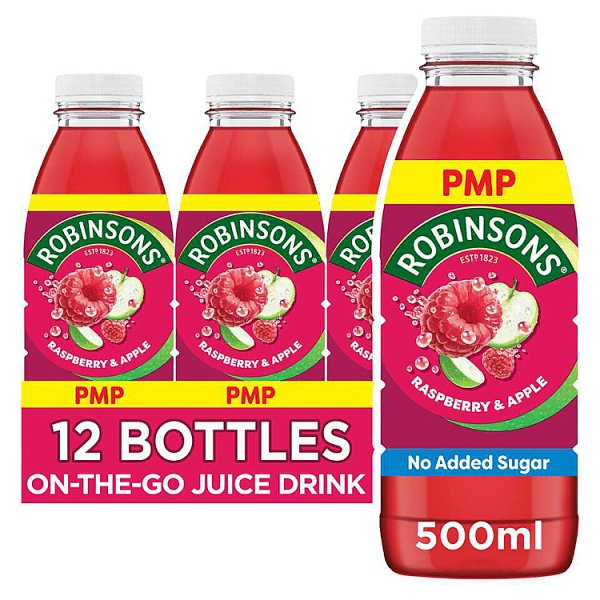 Robinsons Ready To Drink Raspberry & Apple Drink Bottle PMP 500ml (12 x 500ml)