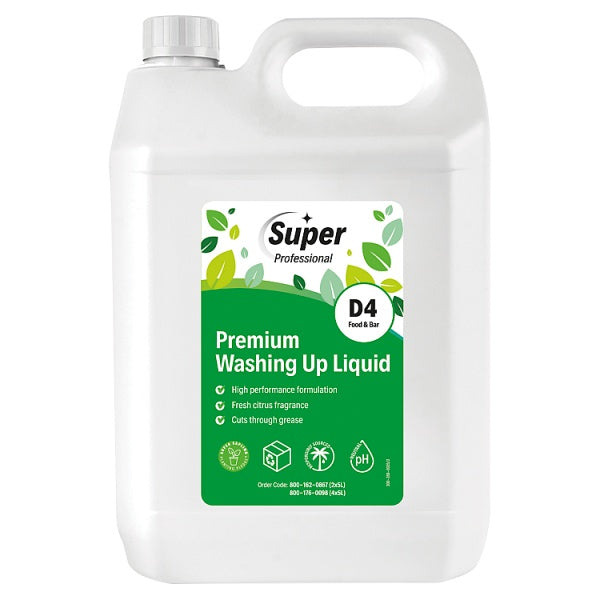 Super Professional Premium Washing Up Liquid 5L (Case of 3)