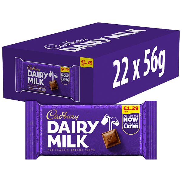Cadbury Dairy Milk Chocolate 56g (22 x 56g)