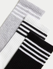 3pk Cotton Blend Ankle High Socks Honesty Sales