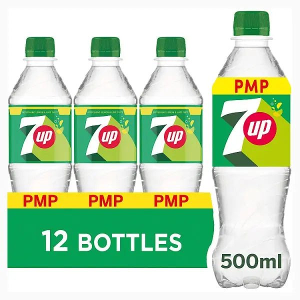 7UP Regular Lemon and Lime Bottle PMP 500ml (Case of 12) - Honesty Sales