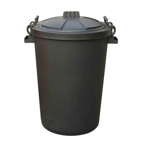 85L Clip Bin with Lid Black - Honesty Sales