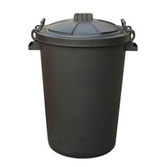 85L Clip Bin with Lid Black - Honesty Sales