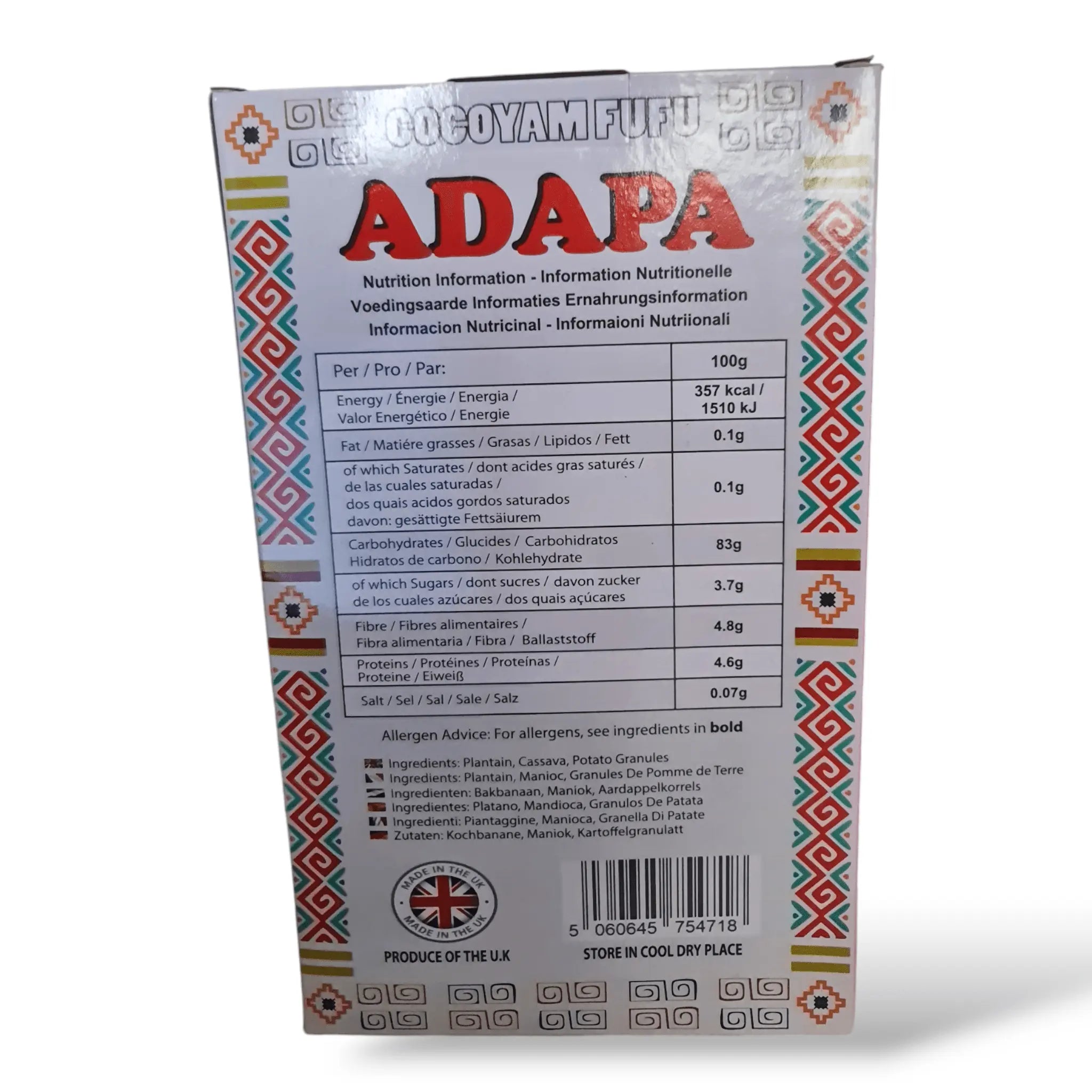 Adapa Cocoyam Fufu 600g - Honesty Sales U.K