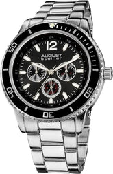 August Steiner Mens Mercury Quartz Multifunction Divers Bracelet Watch - Honesty Sales