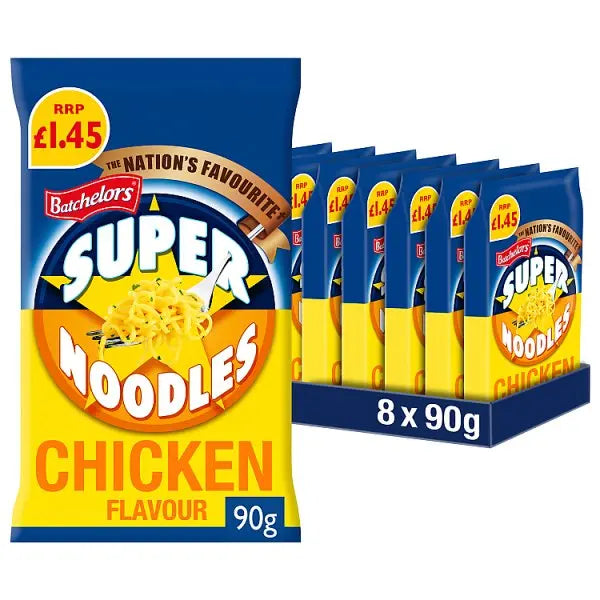 Batchelors Chicken Flavour Super Noodles 90g (Case of 8)  Honesty Sales U.K