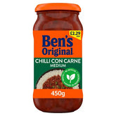 Bens Original Medium Chilli Con Carne Sauce 450g (Case of 6) - Honesty Sales