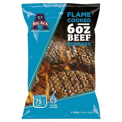 Big Als Flame Cooked 6oz Beef Burgers 16 x 135g (2.16kg) - Honesty Sales