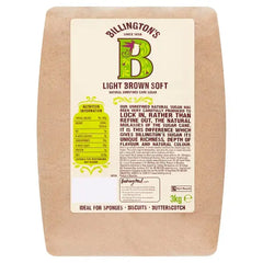 Billington's Light Brown Soft Natural Unrefined Cane Sugar 3kg Billington's