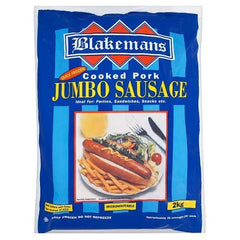 Blakemans Cooked Pork Jumbo Sausage 2kg - Honesty Sales