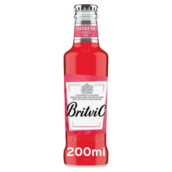 Britvic Cranberry Juice Drink Bottle 200ml (Case of 24) - Honesty Sales