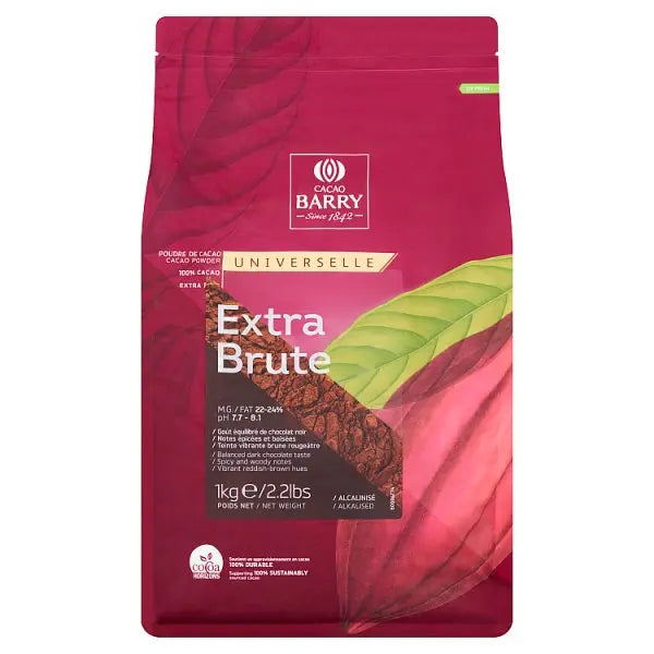 Cacao Barry Cacao Powder Universelle Extra Brute 1kg Cacao Barry