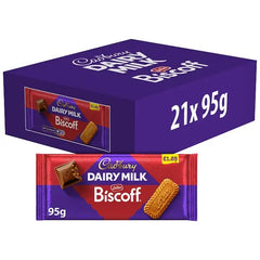 Cadbury Dairy Milk Biscoff Biscuit Chocolate Bar 95g (Case of 21) Cadbury