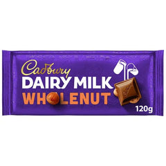 Cadbury Dairy Milk Wholenut Chocolate Bar 120g (Case of 16) - Honesty Sales