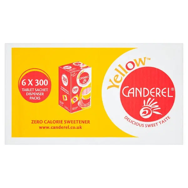 Canderel Yellow Tablet Sachets Dispencer Packs 153g Canderel