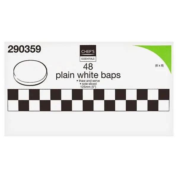 Chef's Essentials 48 Plain White Baps - Honesty Sales