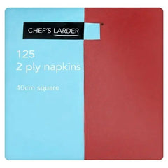 Chefs Larder 125 2 Ply Burgundy Napkins 40cm Square - Sets of 125 - Honesty Sales