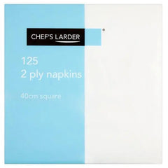 Chefs Larder 125 2 Ply Napkins 40cm Square - Sets of 125 - Honesty Sales
