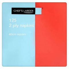 Chefs Larder 125 2 Ply Red Napkins 40cm Square - Sets of 125 - Honesty Sales