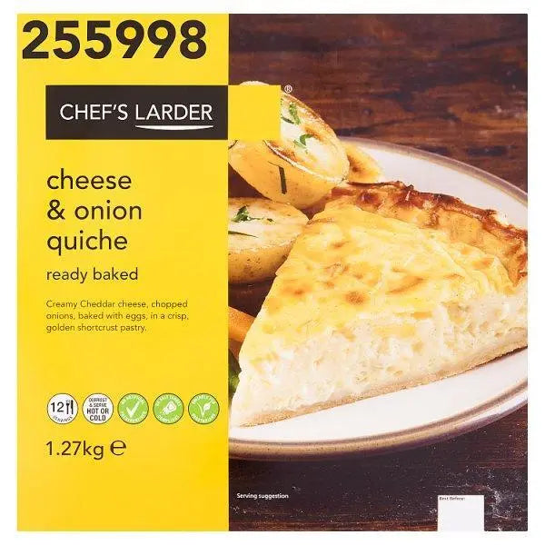 Chefs Larder Cheese & Onion Quiche 1.27kg - Honesty Sales