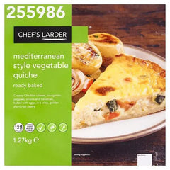Chefs Larder Mediterranean Style Vegetable Quiche 1.27kg - Honesty Sales