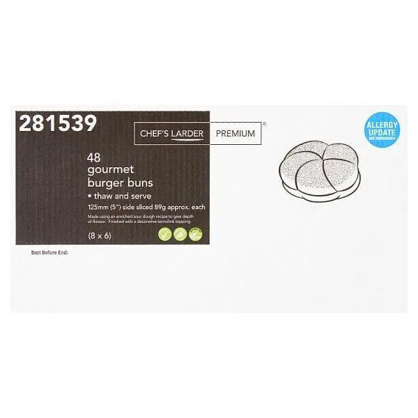 Chefs Larder Premium 48 Gourmet Burger Buns - Honesty Sales