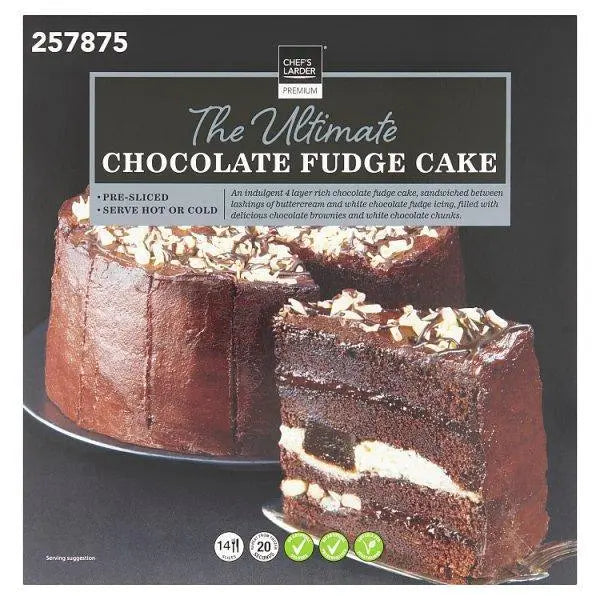 Chefs Larder Premium The Ultimate Chocolate Fudge Cake - Honesty Sales
