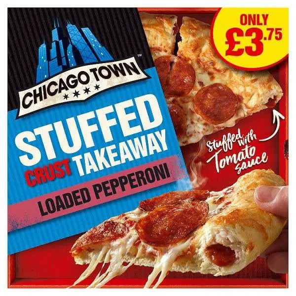 Chicago Town Takeaway Stuffed Crust Pepperoni Medium Pizza 490g (PMP) - (Case of 10) - Honesty Sales