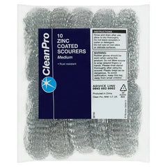 CleanPro 10 Zinc Coated Scourers Medium - Honesty Sales