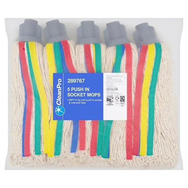 CleanPro 5 Push In Socket Mops - Honesty Sales