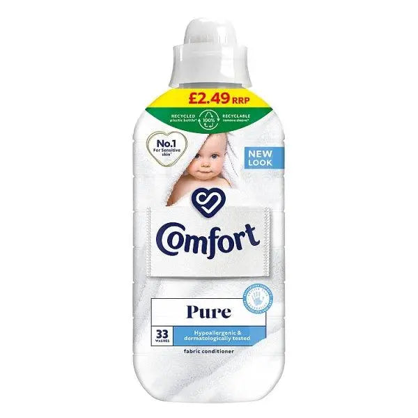 Comfort Sensitive Fabric Conditioner Pure 33 washes (990 ml) (Case of 8) - Honesty Sales U.K
