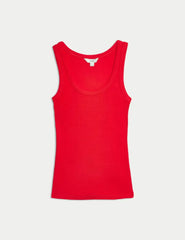 Cotton Rich Ribbed Slim Fit Vest Top Honesty Sales
