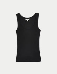 Cotton Rich Ribbed Slim Fit Vest Top Honesty Sales
