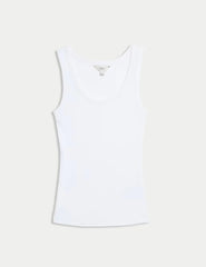 Cotton Rich Ribbed Slim Fit Vest Top Honesty Sales