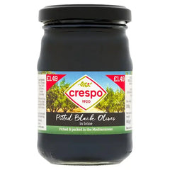 Crespo Pitted Black Olives in Brine 198g(Case of 6) Honesty Sales U.K