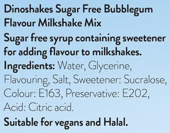 Dinoshakes Sugar Free Bubblegum Milkshake Mix - Honesty Sales U.K
