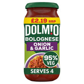Dolmio Sauce for Bolognese Onion & Garlic 450g (Case of 6) - Honesty Sales