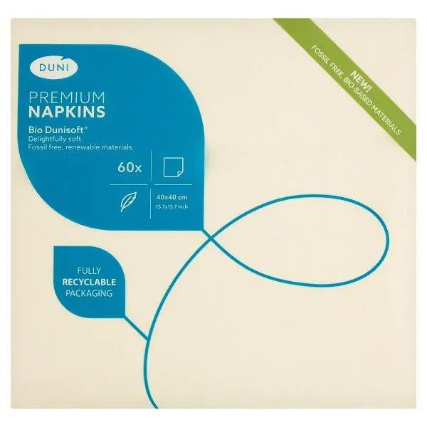 Duni Bio Dunisoft 60 Premium Napkins Cream - Honesty Sales