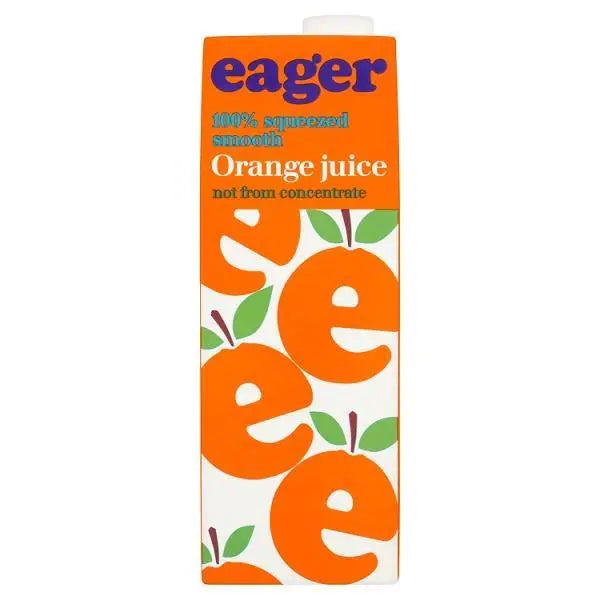 Eager Smooth Orange Juice 1L (Case of 8) - Honesty Sales