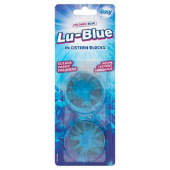 Easy Colours Blue Lu-Blue In-Cistern Blocks 2 x 38g (Case of 12) - Honesty Sales