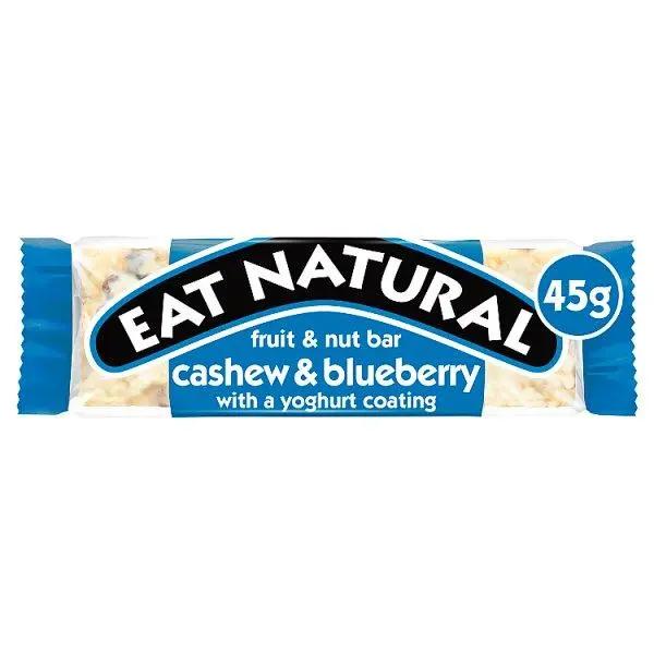 Eat Natural Fruit & Nut Bar Cashew & Blueberry with a Yoghurt Coating 45g (Case of 12) - Honesty Sales U.K