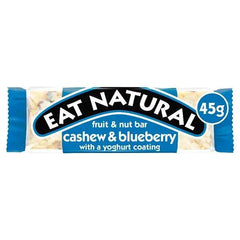 Eat Natural Fruit & Nut Bar Cashew & Blueberry with a Yoghurt Coating 45g (Case of 12) - Honesty Sales U.K